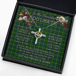 To My Beautiful Soulmate Necklace In Your Eyes I Have Found My Home Clan Cranstoun Modern Tartan Cross Dancing Necklace