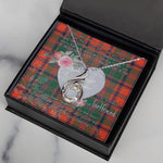 Rising Phoenix Necklace - Valentine Necklace Clan Stewart of Appin Ancient Tartan Gift for Girlfriend, Gift for My Wife Rising Phoenix Necklace