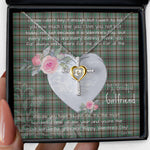 Gift For My Beautiful Girlfriend Necklace Valentine Necklace Clan Craig Tartan Cross Dancing Necklace Scottish Tartan Jewelry