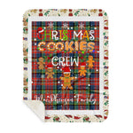 Personalized Gift Tartan Plaid Blanket Clan MacPherson Ancient With Christmas Cookie Baking Crew Christmas Gift Sherpa Blanket, tartan sherpa blanket,buffalo plaid sherpa blanket,christmas sherpa blanket,Christmas Throw Blanket,green plaid sherpa blanket,green sherpa blanket
