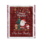 Personalized Gift Tartan Plaid Blanket Clan MacIver Red With Funny Santa Snowman Reindeer Merry Christmas Fleece Blanket, Home Living Room, Plaid Blanket, Tartan Blanket, Scottish Blanket, Buffalo fleece blanket, Christmas Blanket