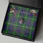 To My Beautiful Soulmate Necklace In Your Eyes I Have Found My Home Clan MacIntyre Hunting Modern Tartan Crown Pendant Necklace