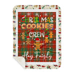 Personalized Gift Tartan Plaid Blanket Clan Hay With Christmas Cookie Baking Crew Christmas Gift Sherpa Blanket, tartan sherpa blanket,buffalo plaid sherpa blanket,christmas sherpa blanket,Christmas Throw Blanket,green plaid sherpa blanket,green sherpa blanket