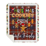 Personalized Gift Tartan Plaid Blanket Clan Ainslie With Christmas Cookie Baking Crew Christmas Gift Sherpa Blanket, tartan sherpa blanket,buffalo plaid sherpa blanket,christmas sherpa blanket,Christmas Throw Blanket,green plaid sherpa blanket,green sherpa blanket