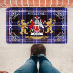 Doormat - Tartan Door Mat The Family Dunlop Modern Welcome Mat, Plaid Doormat Scottish