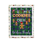 Personalized Gift Tartan Plaid Blanket Clan Graham of Menteith With Christmas Cookie Baking Crew Christmas Gift Blanket, Plaid Blanket, Christmas Fleece Blanket, Christmas Blanket, Tartan Blanket, Scottish Blanket, Scotland Blanket, Family Name Blanket, Custom Blanket, Personalized Blanket