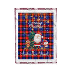 Personalized Gift Tartan Plaid Blanket Clan Anstruther With Funny Santa Snowman Reindeer Merry Christmas Fleece Blanket, Home Living Room, Plaid Blanket, Tartan Blanket, Scottish Blanket, Buffalo fleece blanket, Christmas Blanket