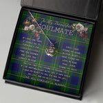 To My Beautiful Soulmate Necklace In Your Eyes I Have Found My Home Clan Johnson Tartan Crown Pendant Necklace