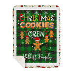 Personalized Gift Tartan Plaid Blanket Clan Halkett With Christmas Cookie Baking Crew Christmas Gift Sherpa Blanket, tartan sherpa blanket,buffalo plaid sherpa blanket,christmas sherpa blanket,Christmas Throw Blanket,green plaid sherpa blanket,green sherpa blanket