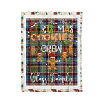 Personalized Gift Tartan Plaid Blanket Clan Glass With Christmas Cookie Baking Crew Christmas Gift Blanket, Plaid Blanket, Christmas Fleece Blanket, Christmas Blanket, Tartan Blanket, Scottish Blanket, Scotland Blanket, Family Name Blanket, Custom Blanket, Personalized Blanket