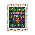 Personalized Gift Tartan Plaid Blanket Clan Hunter Modern With Christmas Cookie Baking Crew Christmas Gift Blanket, Plaid Blanket, Christmas Fleece Blanket, Christmas Blanket, Tartan Blanket, Scottish Blanket, Scotland Blanket, Family Name Blanket, Custom Blanket, Personalized Blanket