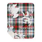 Sherpa Blanket - Tartan Blanket Thistle and Lion Scottish Clan MacDuff Dress Modern Plaid Blanket, plaid sherpa blanket queen,purple sherpa blanket,queen sherpa blanket,queen size sherpa blanket,red sherpa blanket,scottish tartan blankets,sherpa blanket,sherpa christmas blanket