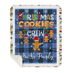 Personalized Gift Tartan Plaid Blanket Clan MacKie Ancient With Christmas Cookie Baking Crew Christmas Gift Sherpa Blanket, tartan sherpa blanket,buffalo plaid sherpa blanket,christmas sherpa blanket,Christmas Throw Blanket,green plaid sherpa blanket,green sherpa blanket