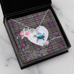Sea Turtle Necklace Gift for My Beautiful Girlfriend Valentines Necklace Clan MacDonald Tartan Blue Turtle Necklace