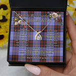 To My Beautiful Soulmate Necklace In Your Eyes I Have Found My Home Clan Rutherford Tartan Wishbone Dancing Necklace