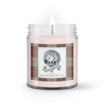 Soy Wax Candle - Buffalo Plaid Candle Clan Badge Cunningham Burgundy Dancers Tartan Plaid Soy Wax Candle, oil candle, candle handmade, wax candle, soy wax, nature wax, natural soy wax, natural soy candles, natural candle