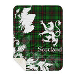 Sherpa Blanket - Tartan Blanket Thistle and Lion Scottish Clan Beveridge Plaid Blanket, plaid sherpa blanket queen,purple sherpa blanket,queen sherpa blanket,queen size sherpa blanket,red sherpa blanket,scottish tartan blankets,sherpa blanket,sherpa christmas blanket