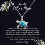 Bonus Mom Necklace, Gift To My Other Mother Necklace, Gift For Bonus Mom Second Mom Sea Turtle Necklace