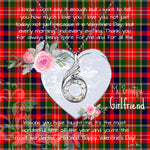 Rising Phoenix Necklace - Valentine Necklace Clan Christie Tartan Gift for Girlfriend, Gift for My Wife Rising Phoenix Necklace