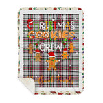 Personalized Gift Tartan Plaid Blanket Clan Borthwick With Christmas Cookie Baking Crew Christmas Gift Sherpa Blanket, tartan sherpa blanket,buffalo plaid sherpa blanket,christmas sherpa blanket,Christmas Throw Blanket,green plaid sherpa blanket,green sherpa blanket