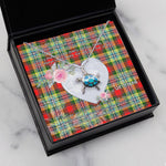Sea Turtle Necklace Gift for My Beautiful Girlfriend Valentines Necklace Clan Dundee Tartan Blue Turtle Necklace