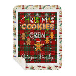 Personalized Gift Tartan Plaid Blanket Clan Gregor With Christmas Cookie Baking Crew Christmas Gift Sherpa Blanket, tartan sherpa blanket,buffalo plaid sherpa blanket,christmas sherpa blanket,Christmas Throw Blanket,green plaid sherpa blanket,green sherpa blanket