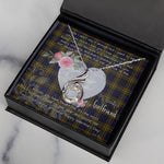 Rising Phoenix Necklace - Valentine Necklace Clan MacLellan Modern Tartan Gift for Girlfriend, Gift for My Wife Rising Phoenix Necklace