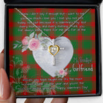 Gift For My Beautiful Girlfriend Necklace Valentine Necklace Clan Middleton Tartan Cross Dancing Necklace Scottish Tartan Jewelry