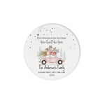 Scotstee Shop - Personalize Name Family Our First Christmas as a Family Watercolor Car Ceramic Ornament, First Christmas In Our New Home Ornament