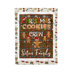 Personalized Gift Tartan Plaid Blanket Clan Seton Modern With Christmas Cookie Baking Crew Christmas Gift Blanket, Plaid Blanket, Christmas Fleece Blanket, Christmas Blanket, Tartan Blanket, Scottish Blanket, Scotland Blanket, Family Name Blanket, Custom Blanket, Personalized Blanket