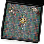 To My Beautiful Soulmate Sunflower Necklace In Your Eyes I Have Found My Home Clan MacFarlane Hunting Tartan Jewelry For Girlfriend, Tartan Sunflower Pendant Necklace, Scottish Tartan Jewelry, valentine necklace, necklace girlfriend, necklace for wife, cute necklaces for girlfriend, jewelry for girlfriend, to my soulmate necklace, to my future wife necklace