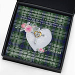 Gift For My Beautiful Girlfriend Necklace Valentine Necklace Clan Blyth Tweeside Tartan Cross Dancing Necklace Scottish Tartan Jewelry