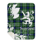 Sherpa Blanket - Tartan Blanket Thistle and Lion Scottish Clan Purves Plaid Blanket, plaid sherpa blanket queen,purple sherpa blanket,queen sherpa blanket,queen size sherpa blanket,red sherpa blanket,scottish tartan blankets,sherpa blanket,sherpa christmas blanket