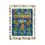 Personalized Gift Tartan Plaid Blanket Clan Barclay Hunting With Christmas Cookie Baking Crew Christmas Gift Blanket, Plaid Blanket, Christmas Fleece Blanket, Christmas Blanket, Tartan Blanket, Scottish Blanket, Scotland Blanket, Family Name Blanket, Custom Blanket, Personalized Blanket