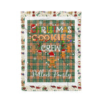 Personalized Gift Tartan Plaid Blanket Clan Pollock Hunting With Christmas Cookie Baking Crew Christmas Gift Blanket, Plaid Blanket, Christmas Fleece Blanket, Christmas Blanket, Tartan Blanket, Scottish Blanket, Scotland Blanket, Family Name Blanket, Custom Blanket, Personalized Blanket