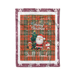 Personalized Gift Tartan Plaid Blanket Clan Scott Ancient With Funny Santa Snowman Reindeer Merry Christmas Fleece Blanket, Home Living Room, Plaid Blanket, Tartan Blanket, Scottish Blanket, Buffalo fleece blanket, Christmas Blanket