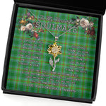 To My Beautiful Soulmate Sunflower Necklace In Your Eyes I Have Found My Home Clan Cranstoun Ancient Tartan Jewelry For Girlfriend, Tartan Sunflower Pendant Necklace, Scottish Tartan Jewelry, valentine necklace, necklace girlfriend, necklace for wife, cute necklaces for girlfriend, jewelry for girlfriend, to my soulmate necklace, to my future wife necklace