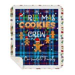 Personalized Gift Tartan Plaid Blanket Clan McCorquodale With Christmas Cookie Baking Crew Christmas Gift Sherpa Blanket, tartan sherpa blanket,buffalo plaid sherpa blanket,christmas sherpa blanket,Christmas Throw Blanket,green plaid sherpa blanket,green sherpa blanket