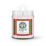 Soy Wax Candle - Buffalo Plaid Candle Clan Badge Burnett Ancient Tartan Plaid Soy Wax Candle, oil candle, candle handmade, wax candle, soy wax, nature wax, natural soy wax, natural soy candles, natural candle