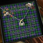 To My Beautiful Soulmate Necklace In Your Eyes I Have Found My Home Clan Blair Tartan Wishbone Dancing Necklace