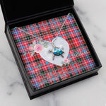 Sea Turtle Necklace Gift for My Beautiful Girlfriend Valentines Necklace Clan Straiton Tartan Blue Turtle Necklace