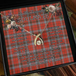 To My Beautiful Soulmate Necklace In Your Eyes I Have Found My Home Clan Robertson Weathered Tartan Wishbone Dancing Necklace