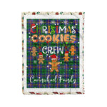 Personalized Gift Tartan Plaid Blanket Clan Carmichael With Christmas Cookie Baking Crew Christmas Gift Blanket, Plaid Blanket, Christmas Fleece Blanket, Christmas Blanket, Tartan Blanket, Scottish Blanket, Scotland Blanket, Family Name Blanket, Custom Blanket, Personalized Blanket
