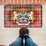Doormat - Welcome Mat Scottish Drummond Of Strathallan Clan Badge Tartan Door Mat, Plaid Doormat
