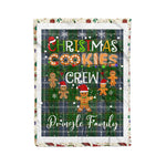 Personalized Gift Tartan Plaid Blanket Clan Pringle With Christmas Cookie Baking Crew Christmas Gift Blanket, Plaid Blanket, Christmas Fleece Blanket, Christmas Blanket, Tartan Blanket, Scottish Blanket, Scotland Blanket, Family Name Blanket, Custom Blanket, Personalized Blanket