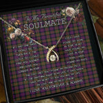 To My Beautiful Soulmate Necklace In Your Eyes I Have Found My Home Clan MacDonald Modern Tartan Wishbone Dancing Necklace