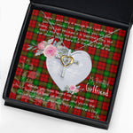 Gift For My Beautiful Girlfriend Necklace Valentine Necklace Clan Auchinleck Tartan Cross Dancing Necklace Scottish Tartan Jewelry