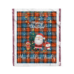 Personalized Gift Tartan Plaid Blanket Clan MacLachlan Ancient With Funny Santa Snowman Reindeer Merry Christmas Fleece Blanket, Home Living Room, Plaid Blanket, Tartan Blanket, Scottish Blanket, Buffalo fleece blanket, Christmas Blanket