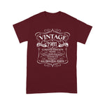 Vintage 1981 40th Birthday Gift Birthday Shirt Funny 40th Birthday T Shirts - Scotstee Shop