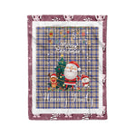 Personalized Gift Tartan Plaid Blanket Clan Hannay Grey With Funny Santa Snowman Reindeer Merry Christmas Fleece Blanket, Christmas Blanket, Plaid Blanket, Tartan Blanket,Scottish Blanket
